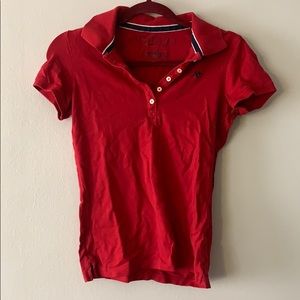 Cherry red polo
